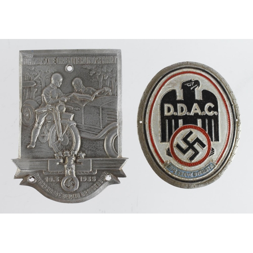 1627 - German car plaques for the DDAC and NSKK