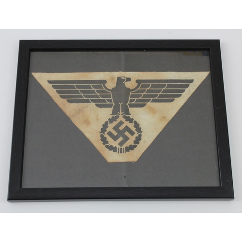 1641 - German framed sports vest eagle.