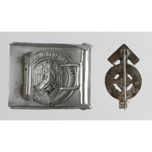 1649 - German Hitler Youth buckle and Proficiency badge