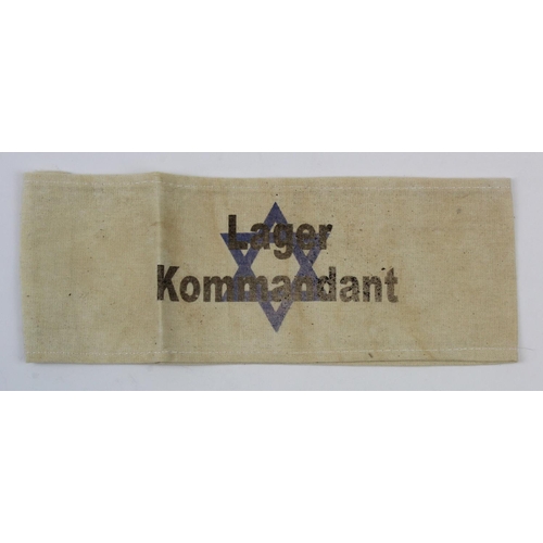 1657 - German Jewish ghetto LAGER KOMMANDANT arm band.