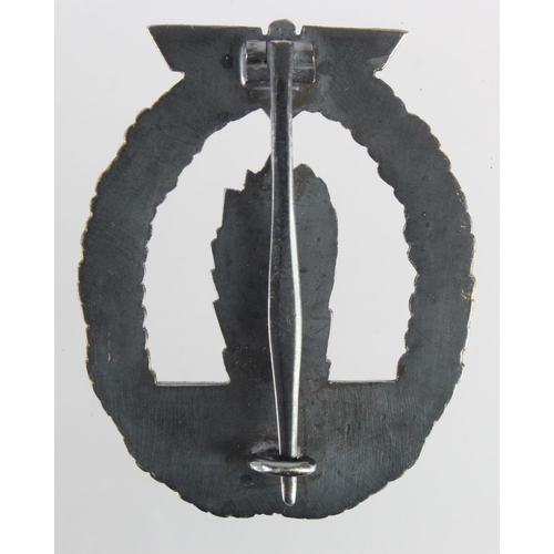 1664 - German Kriegsmarine Mine Sweeper Badge - Late War Type.