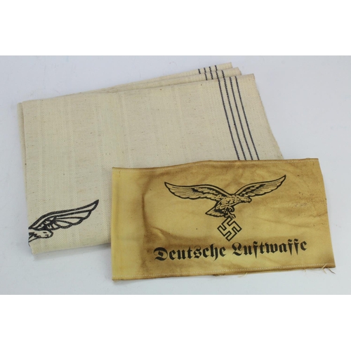 1669 - German Luftwaffe Armband and Tea towel