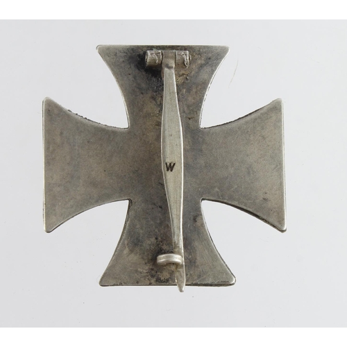 1696 - German nazi 1st class iron cross maker marked 