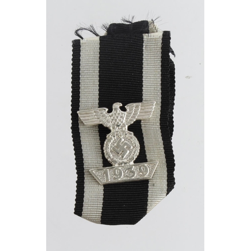 1697 - German Nazi 2nd class iron cross spange on ribbon.