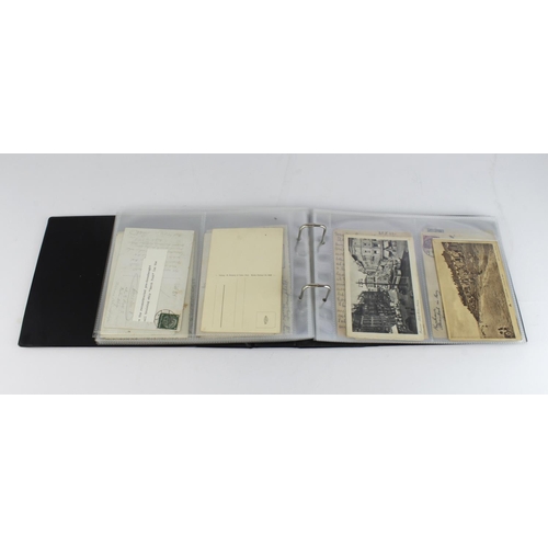 1709 - German Nazi era postcards an album of fifty many with interesting postmarks