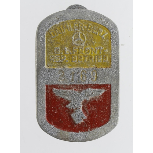 1714 - German nazi factory works badge Daimler Benz.