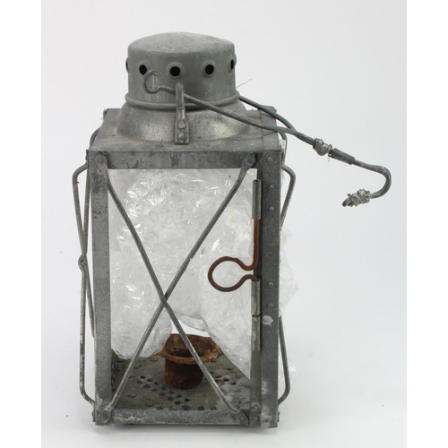 1725 - German Nazi Luftwaffe Lantern (some glass missing), base stamped with Luftwaffe Eagle and '1941 GI B... 