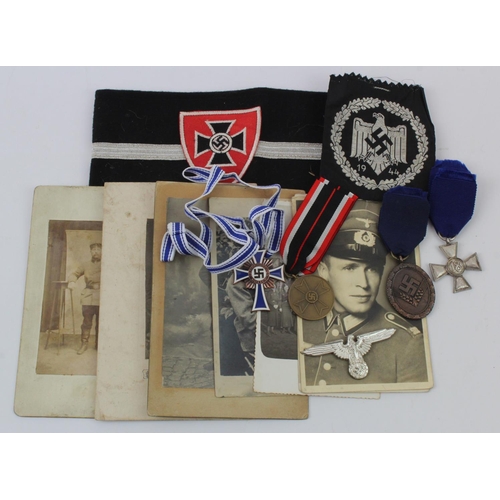 1731 - German Nazi medals badges, arm band etc. (Qty)