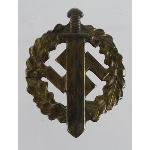 1743 - German Nazi SA Sports badge in gold