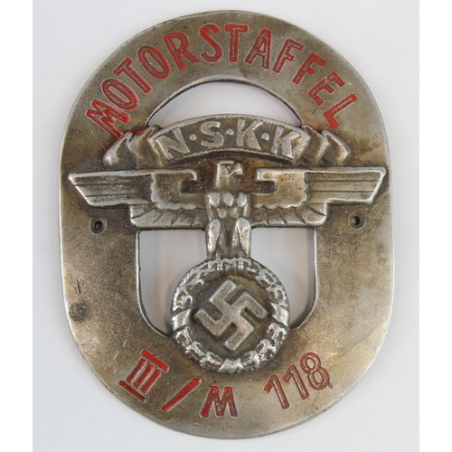 1764 - German NSKK Motorstaffel Rally badge.