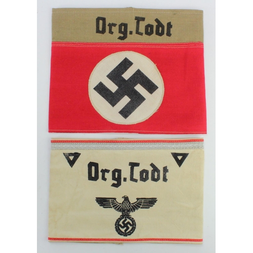 1769 - German Org Todt Officers armbands, 2x types