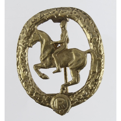 1785 - German SA Horse Rider Trainers badge, obv polished