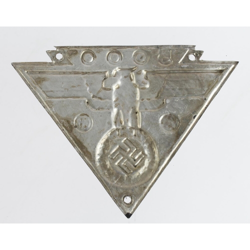 1791 - German SS / SA car plaque for 5000 kms Rally