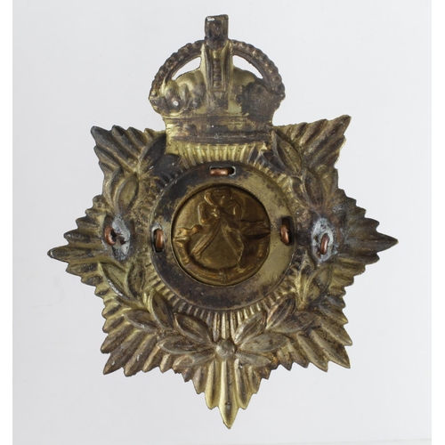 1935 - Blue cloth helmet plate cap badge Oxfordshire Regt Kings crown.