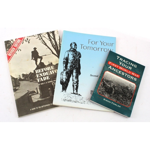 1948 - Books including WW1 Before Endeavours Fade Battle Field guide, WW2 British War Memorials and Tracing... 