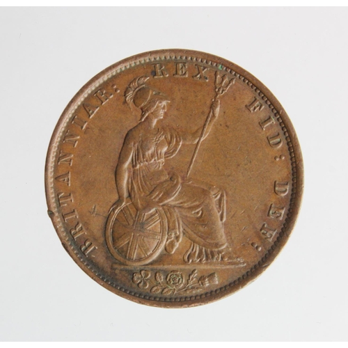 196 - Halfpenny 1837 GVF, couple of tiny edge nicks.