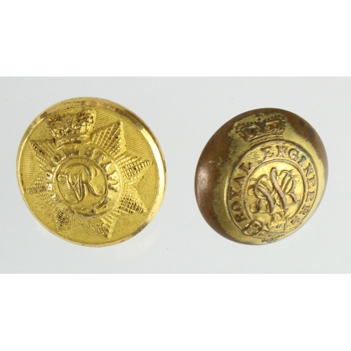 1974 - Buttons from an old collection 2x Royal Engineers IV and Medical Staff both Victorian or earlier