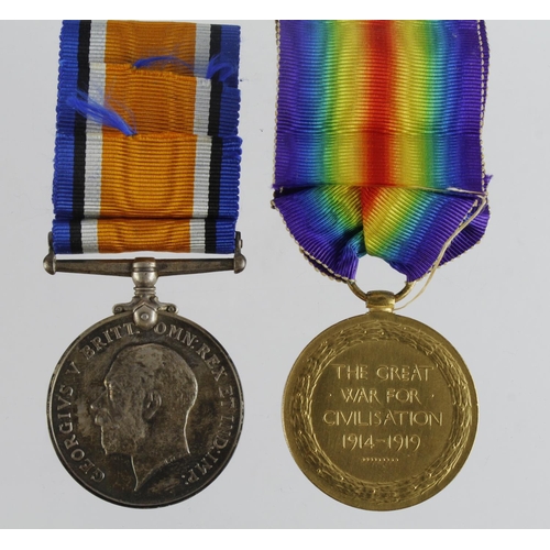 1987 - BWM & Victory Medal to 191226 Pte C Allcock Labour Corps. With original box of issue, postcard photo... 