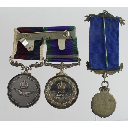 2024 - CSM QE2 with Northern Ireland clasp (Cpl J Morton (01927884) RAF), and RAF QE2 LSGC Medal (SAC J Mor... 