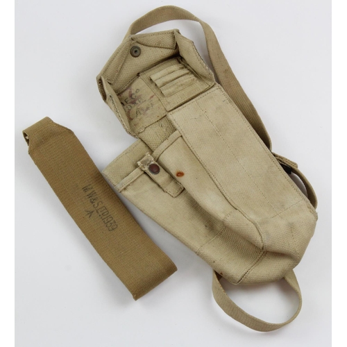 2039 - Extremely rare 1938 dated 1937 Pattern web Supplementary Ammunition Pouch with integral chest strap.... 