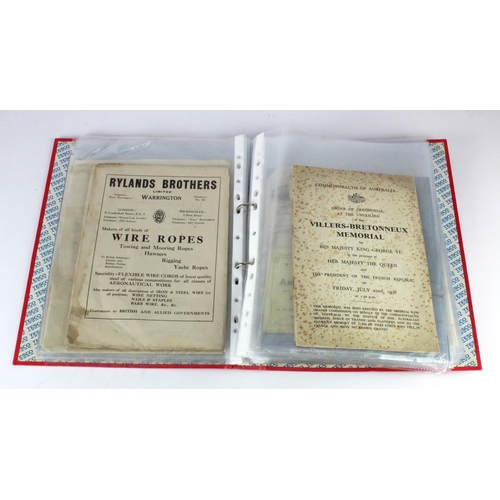 2109 - Military ephemera - folder packed with interesting documents, letters, pocket book, etc. Boer War to... 