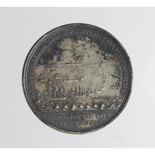 2128 - Nelson interest an Alexander Davison Tribute medal for the Battle of the Nile, with edge inscription... 