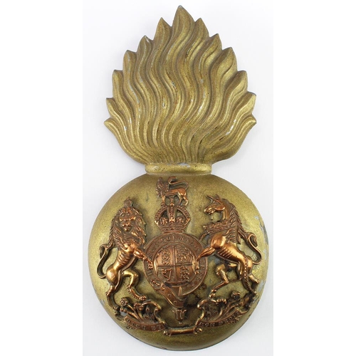 2214 - Royal Scots Fusiliers large metal badge KC (officers pattern) possibly ex C.O's car badge (approx 7.... 