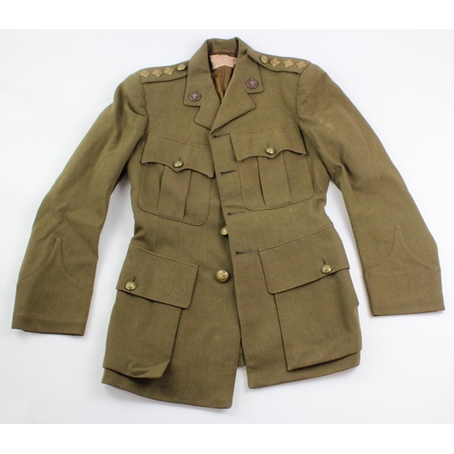 2216 - Second World War original Northamptonshire Regiment Officers Service Dress Jacket, with Captains ra... 