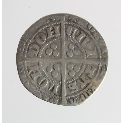 464 - Edward III groat of London, 3.49g, clipped VG/F