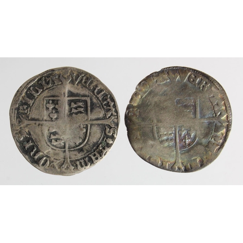 516 - Mary Tudor Groats (2) mm. Pomegranate, S.2492, poor, and crinkled nF