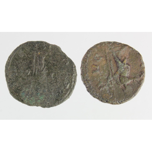 545 - Roman Imperial: Britannic Empire (2) AE antoniniani of the usurper Carausius, Pax revs; one F|O/ML -... 