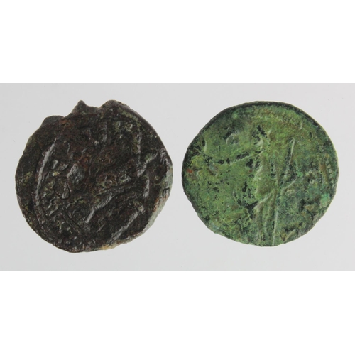 547 - Roman Imperial: Britannic Empire (2) AE antoniniani of the usurper Carausius; one Pax rev. with no v... 