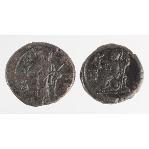 561 - Roman Provincial (2) Alexandria, Egypt: Vespasian AE tetradrachm, Eirene rev., year 2 = 70 AD, 13.2g... 