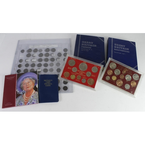 652 - GB Coins: Farthings in album pages, 19th-20thC, plus predecimal in 8x Whitman folders, and 4x misc. ... 