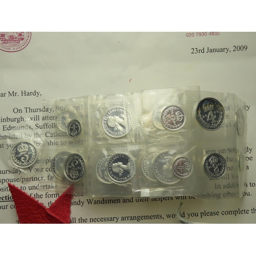 683 - GB Maundy Sets 2009 (8) complete, plus an extra 3d, slightly toned FDC in cellophane, along with two... 