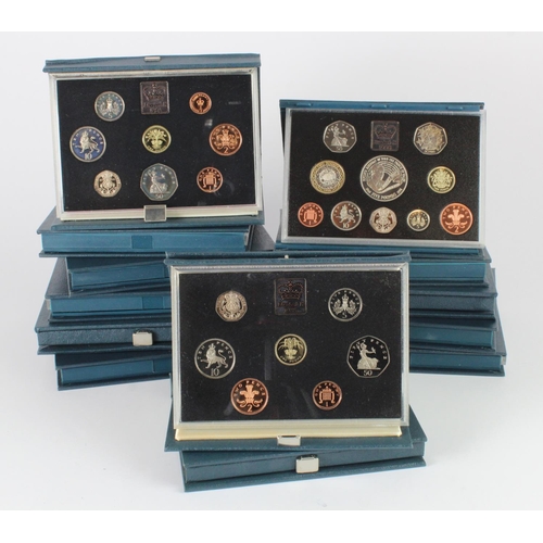 719 - GB Royal Mint Proof Sets (13) standard blues.