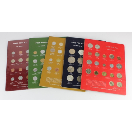 789 - United Nations FAO 'Food for All' coin sets in presentation boards; the following complete sets: FAO... 