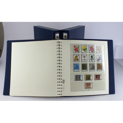 857 - GB - collection in 3x blue lindner ring binder + slipcases 1840 to 1980. Few QV items inc 1840 1d bl... 