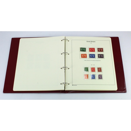 858 - GB - collection loose on leaves in binder, from 1840 Penny Black, much QV inc £1 green and £1 brown,... 