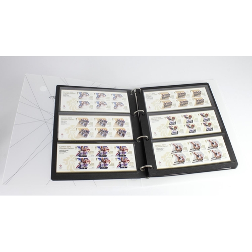 877 - GB - London 2012 Gold Medal Winners stamp collection in special binder. 29x Olympic and 34x Paralymp... 