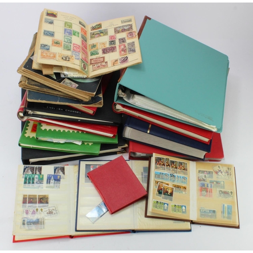 945 - Banana box of various collection sin albums etc. Several junior. Better noted includes GB Westminste... 