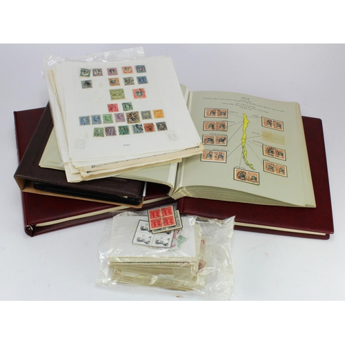 957 - Chile, collection in two Safe albums and two other albums + loose in stock cards. Good ranges with b... 