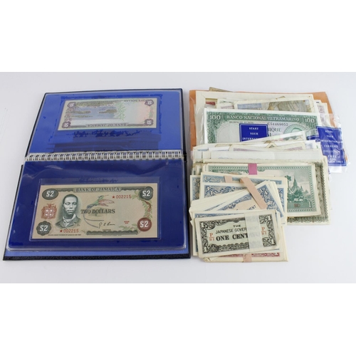 1040 - World (250+), including a set of 4 x Jamaica SPECIMEN notes in presentation book, 120+ Burma Japanes... 