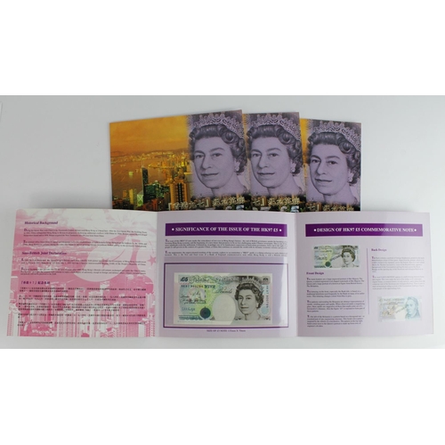 114 - Kentfield 5 Pounds issued 1997 (4), Special Prefix Commemorating the Handover of Hong Kong to China,... 