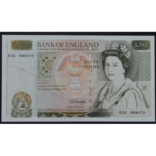 117 - Kentfield 50 Pounds (B361) issued 1991, scarce LAST RUN 'E30' prefix serial E30 999470 from Debden s... 