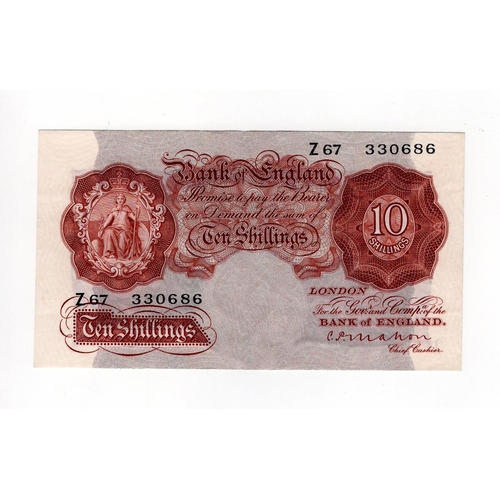 129 - Mahon 10 Shillings (B210) issued 1928, FIRST SERIES note serial Z67 330686 (B210, Pick362a) original... 