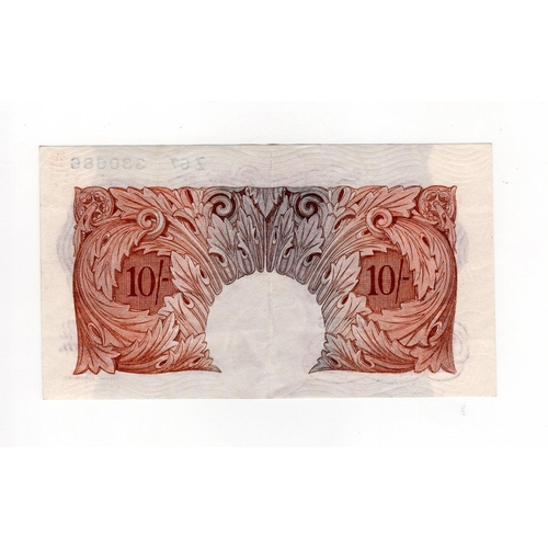 129 - Mahon 10 Shillings (B210) issued 1928, FIRST SERIES note serial Z67 330686 (B210, Pick362a) original... 