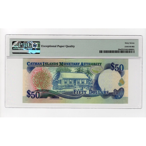 Cayman Islands 50 Dollars dated 2001, LOW serial number, serial C/1 ...