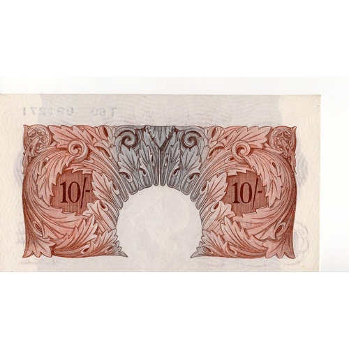 65 - Catterns 10 Shillings (B223) issued 1930, serial T60 091271 (B223, Pick362b) very lightly pressed ab... 