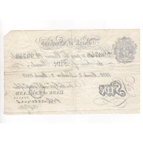 67 - Catterns 5 Pounds (B228) dated 2nd March 1932, serial 166/J 98758, London issue (B228, Pick328a) ban... 